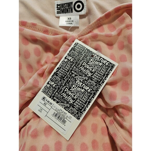 Black History Month Women's XS House of Aama Sweetheart Neck A-Line Dress - Pink - Picture 3 of 3